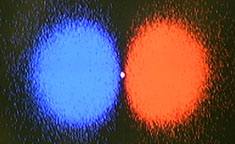A graphic showing dots to represent electron location probabilities