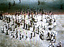 Human figures arranged to represent a  model