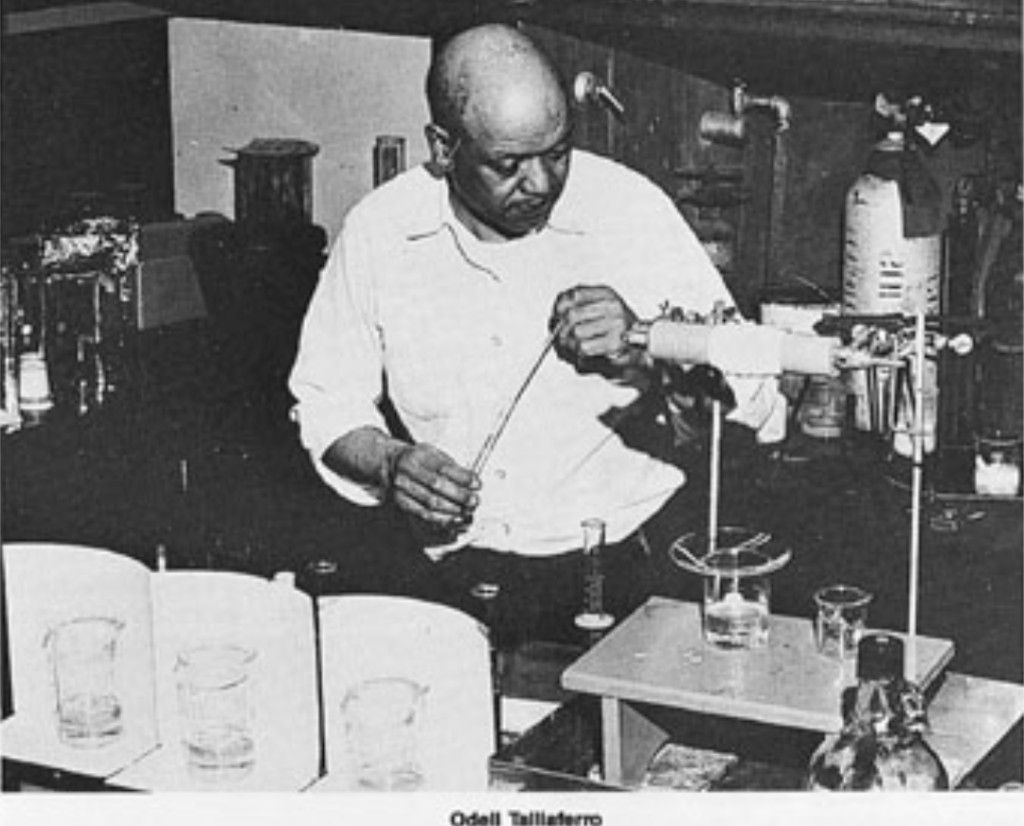 Odell Taliaferro at work in the Demonstration Lab